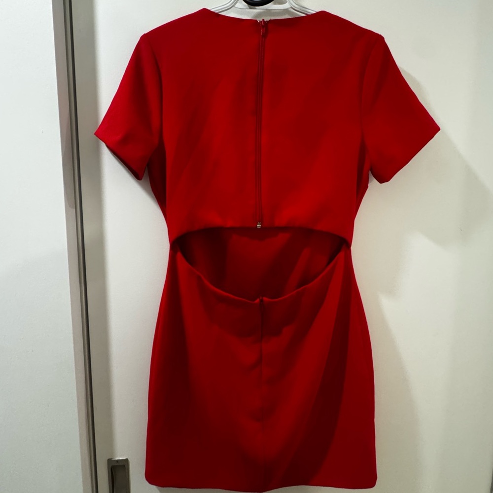 Mendocino Minds of Gold Red Mini Dress - Picture 2 of 3